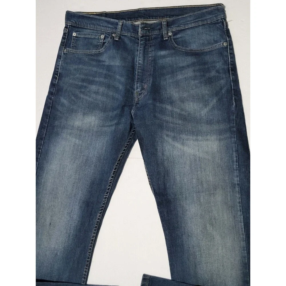 Levis 505 Regular Fit Denim Jeans Size Men's 36x32 Blue  Red Tab